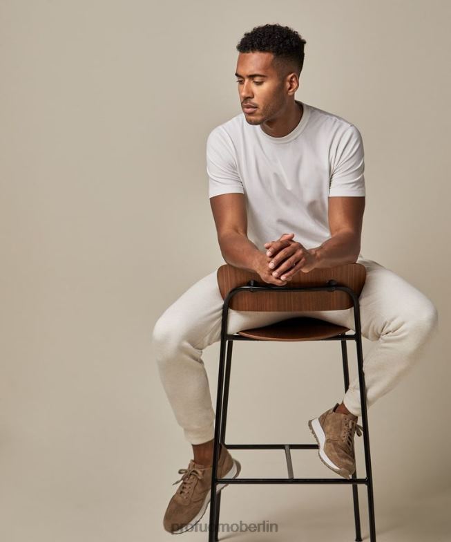 Kleidung de Profuomo Männer T-Shirt cremefarben BR442214