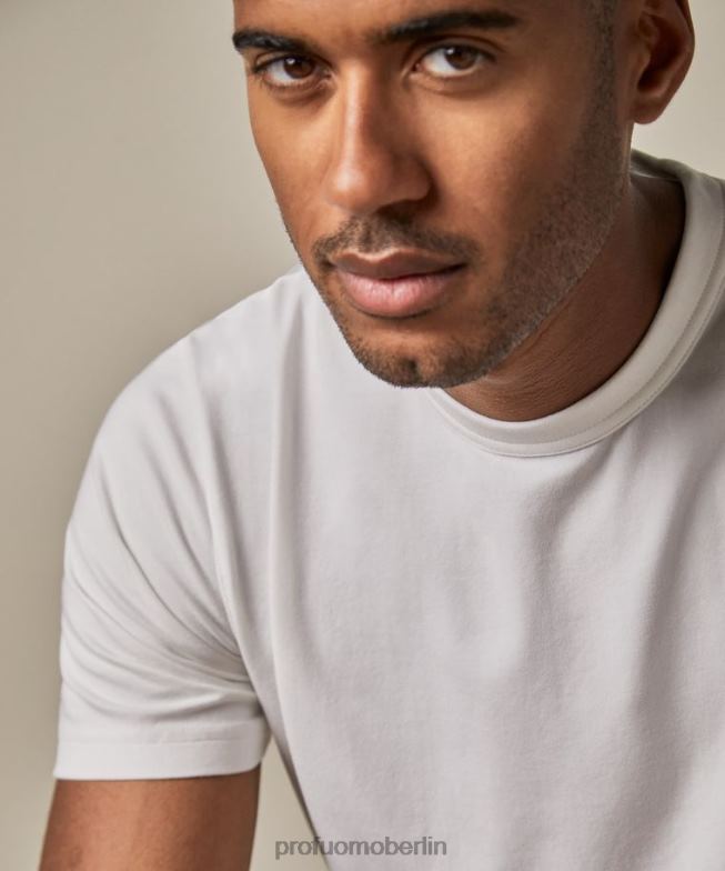 Kleidung de Profuomo Männer T-Shirt cremefarben BR442214