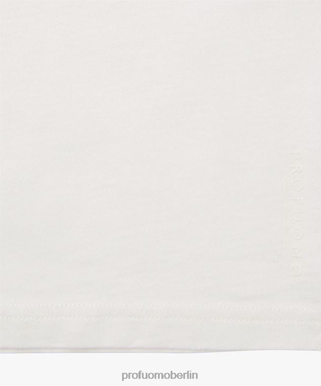 Kleidung de Profuomo Männer T-Shirt cremefarben BR442214