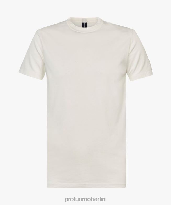 Kleidung de Profuomo Männer T-Shirt cremefarben BR442214