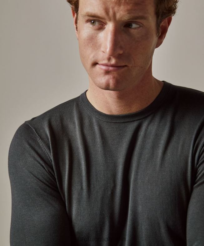 Kleidung de Profuomo Männer Luxus-Longsleeve Grün BR442244