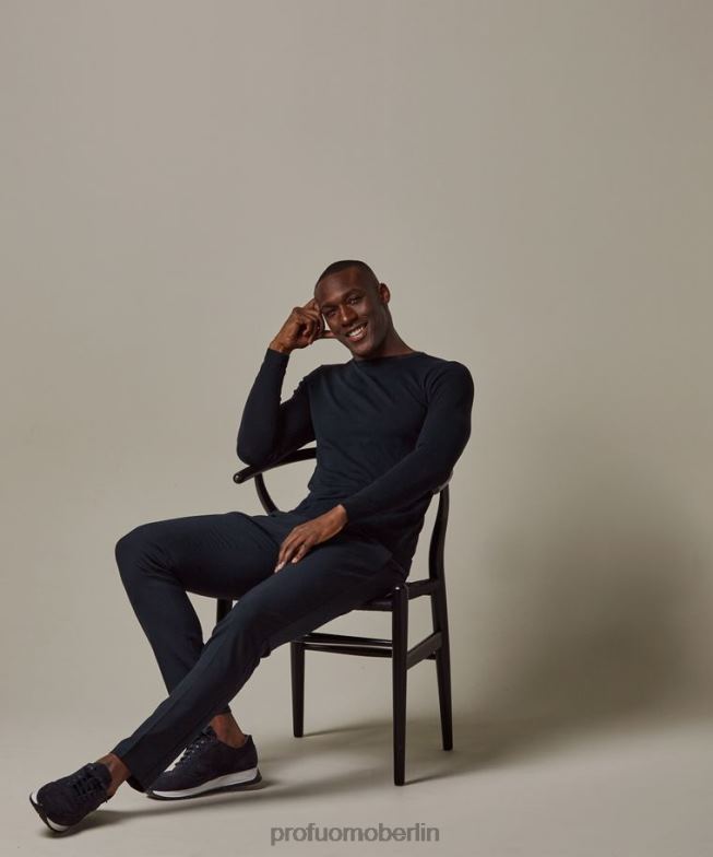 Kleidung de Profuomo Männer Luxus-Longsleeve Marine BR442243