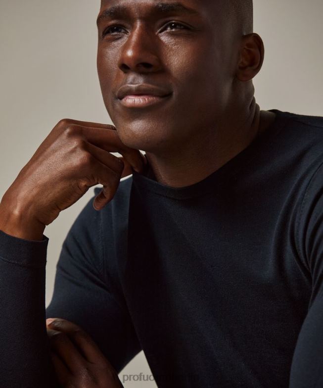 Kleidung de Profuomo Männer Luxus-Longsleeve Marine BR442243