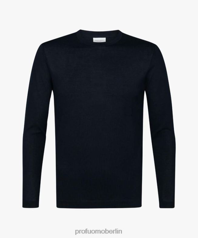Kleidung de Profuomo Männer Luxus-Longsleeve Marine BR442243