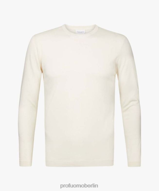 Kleidung de Profuomo Männer Luxus-Longsleeve cremefarben BR442245