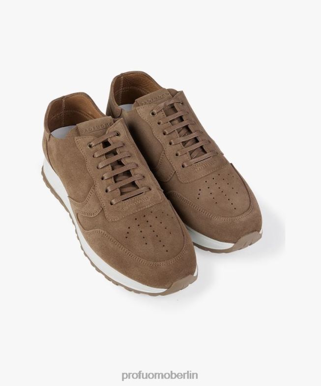 Schuhe de Profuomo Männer Wildlederläufer Beige BR442431