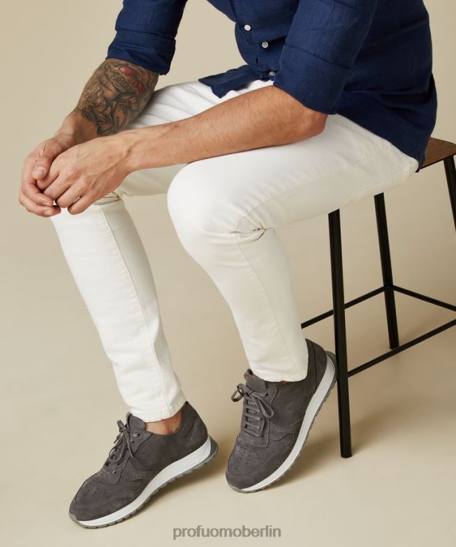 Schuhe de Profuomo Männer Wildlederläufer grau BR442430