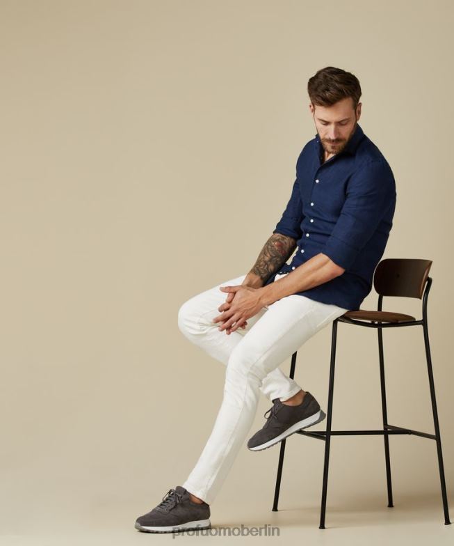 Schuhe de Profuomo Männer Wildlederläufer grau BR442430