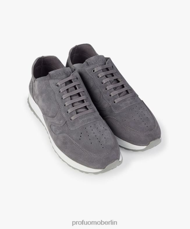Schuhe de Profuomo Männer Wildlederläufer grau BR442430