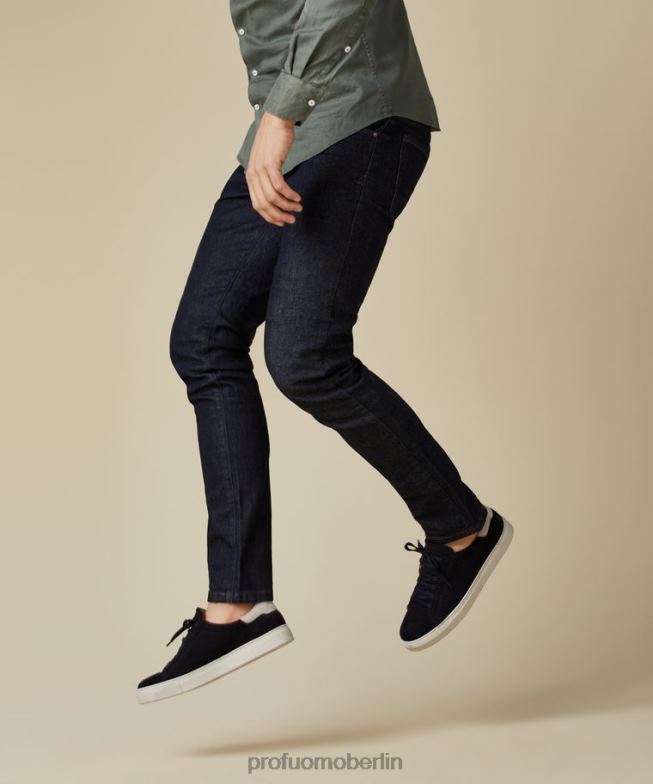 Schuhe de Profuomo Männer Wildleder-Sneaker Marine BR442425