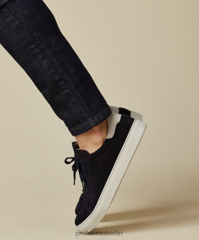 Schuhe de Profuomo Männer Wildleder-Sneaker Marine BR442425