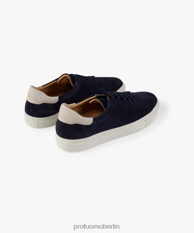 Schuhe de Profuomo Männer Wildleder-Sneaker Marine BR442425