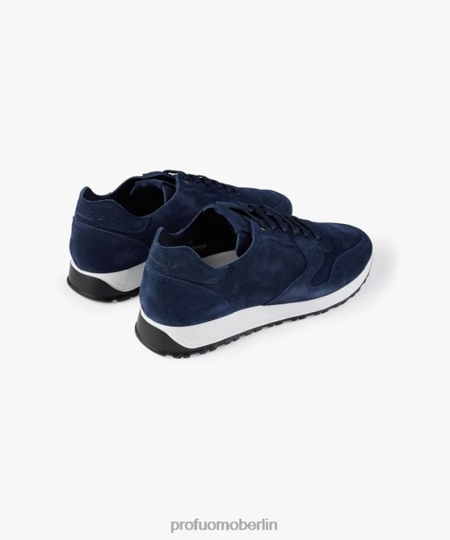 Schuhe de Profuomo Männer Wildleder-Sneaker Marine BR442428