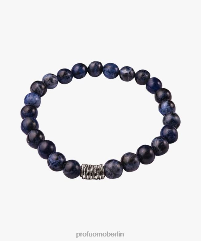 Zubehör de Profuomo Männer Sodalith-Armband Blau BR442738
