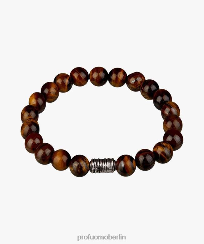 Zubehör de Profuomo Männer Tigerauge-Armband braun BR442736