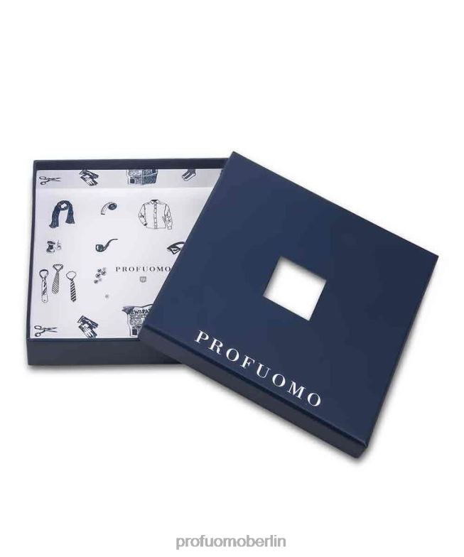 Zubehör de Profuomo Männer Einstecktuch aus Oxford-Seide Schwarz BR442770