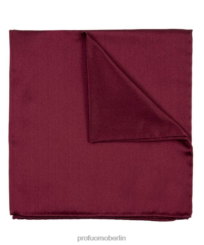 Zubehör de Profuomo Männer Einstecktuch aus Satin Burgund BR442722