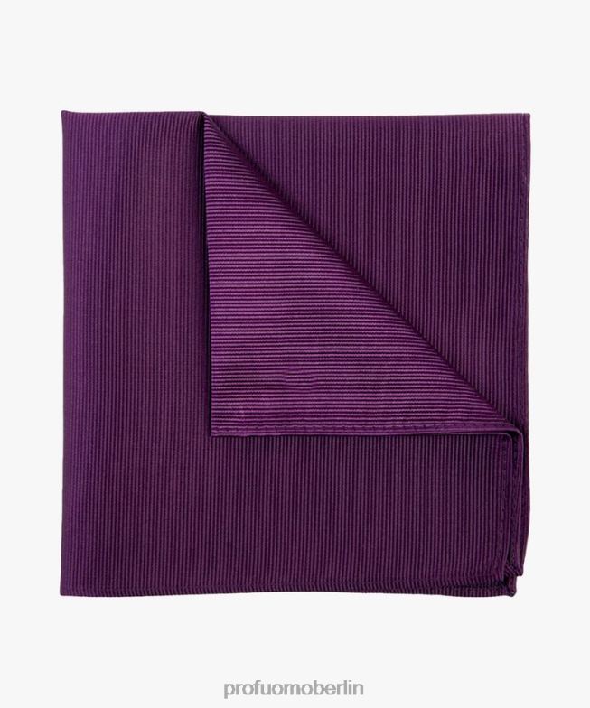 Zubehör de Profuomo Männer Einstecktuch aus Seide Aubergine BR442717