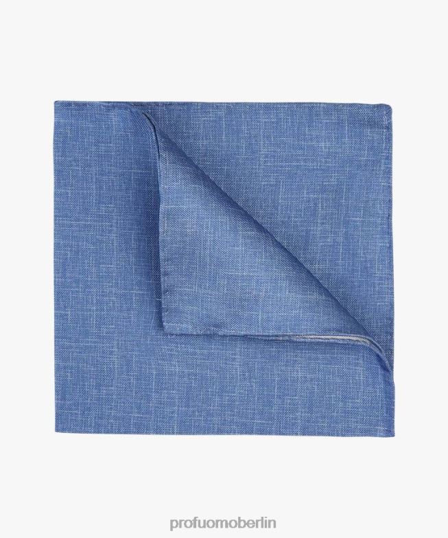 Zubehör de Profuomo Männer Einstecktuch aus Seide Blau BR442462