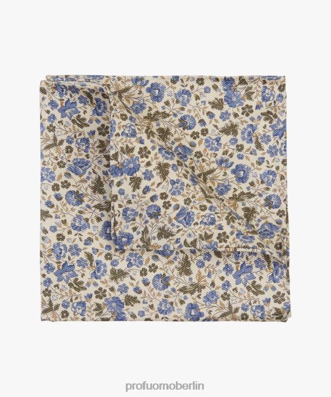 Zubehör de Profuomo Männer Einstecktuch aus Seide Blau BR442468