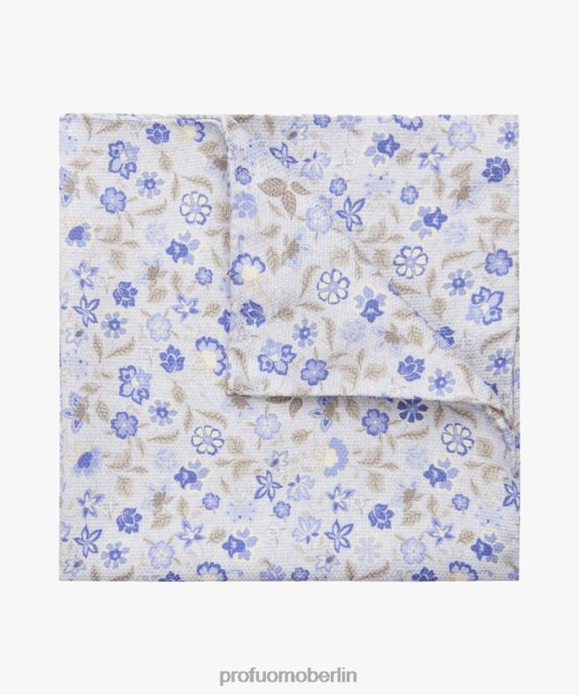 Zubehör de Profuomo Männer Einstecktuch aus Seide Blau BR442728