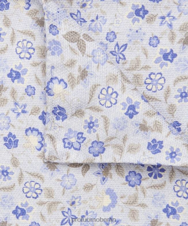Zubehör de Profuomo Männer Einstecktuch aus Seide Blau BR442728