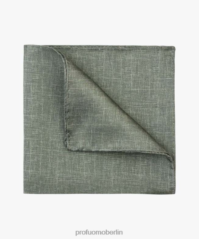 Zubehör de Profuomo Männer Einstecktuch aus Seide Grün BR442461