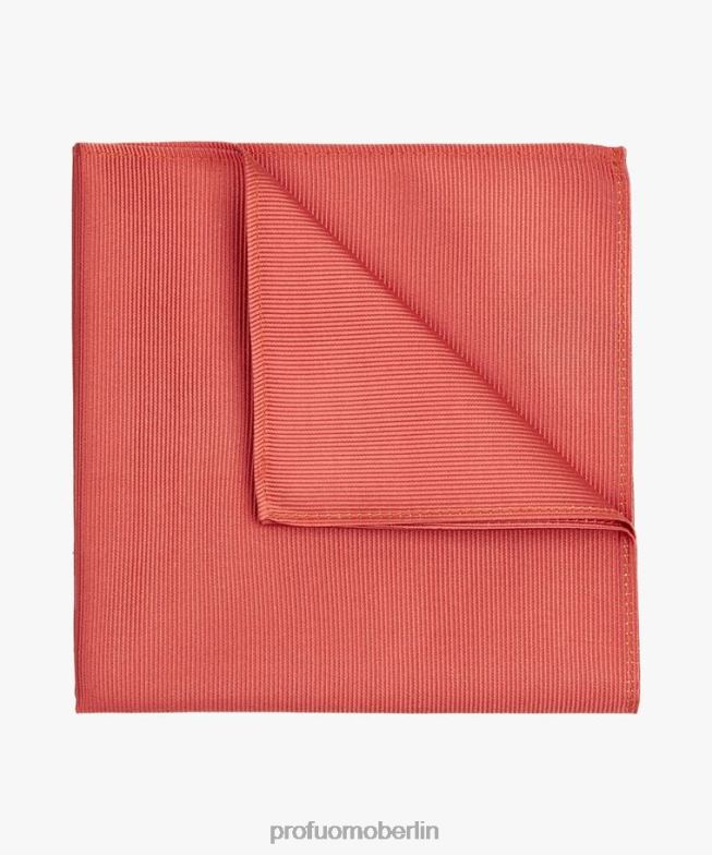 Zubehör de Profuomo Männer Einstecktuch aus Seide Koralle BR442712