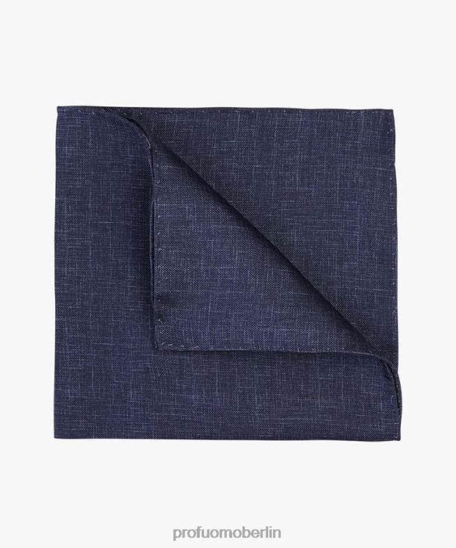 Zubehör de Profuomo Männer Einstecktuch aus Seide Marine BR442463