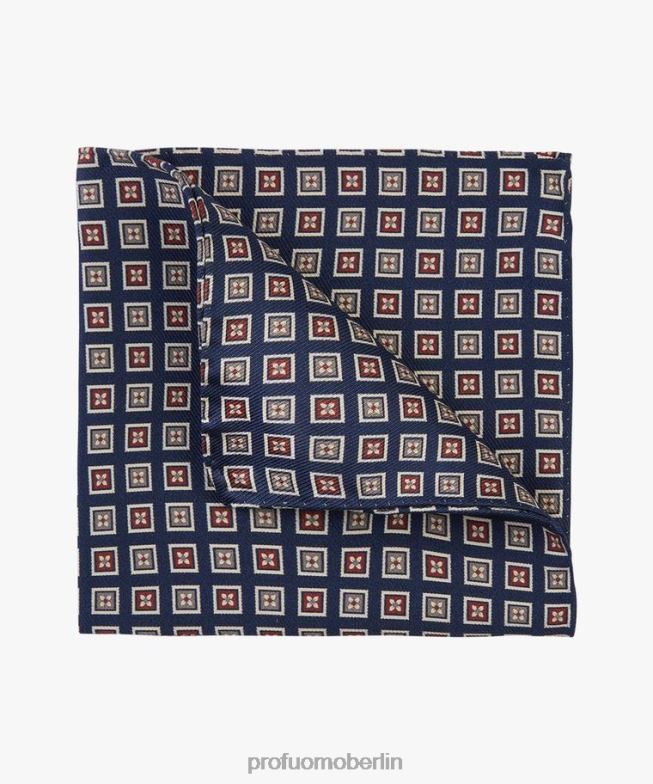 Zubehör de Profuomo Männer Einstecktuch aus Seide Marine BR442466