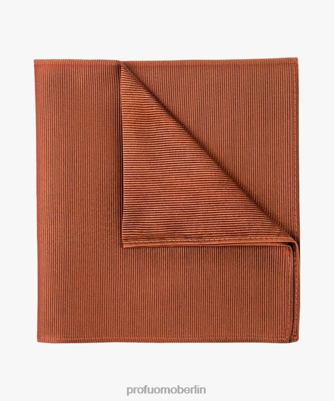 Zubehör de Profuomo Männer Einstecktuch aus Seide Rost BR442504