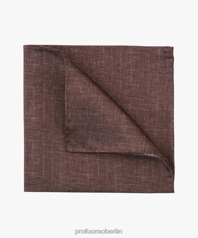 Zubehör de Profuomo Männer Einstecktuch aus Seide braun BR442460