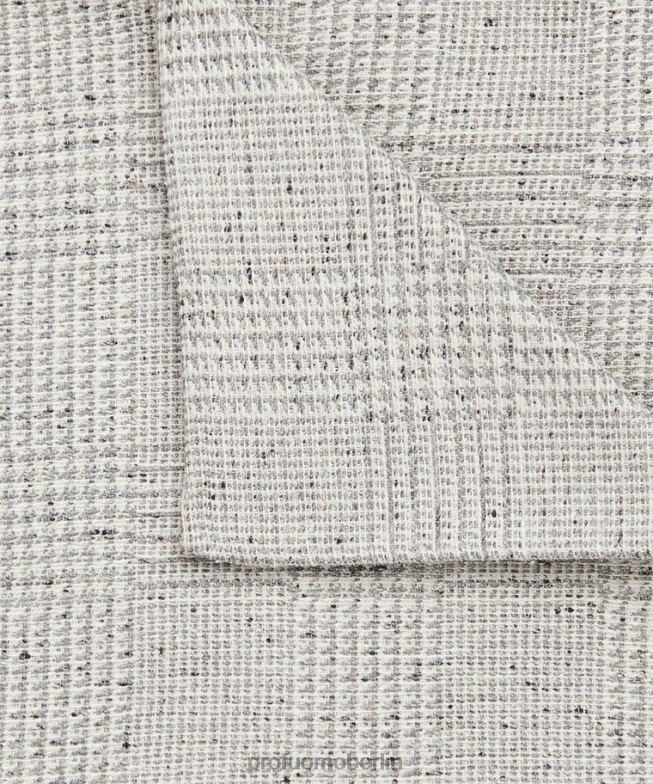 Zubehör de Profuomo Männer Einstecktuch aus Seide grau BR442730