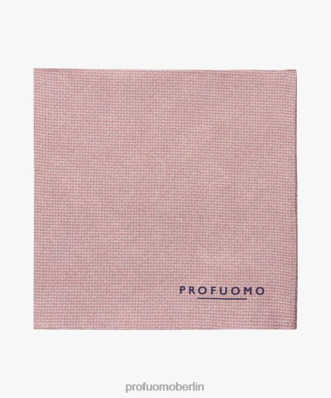 Zubehör de Profuomo Männer Einstecktuch mit doppeltem Aufdruck Rosa BR442727