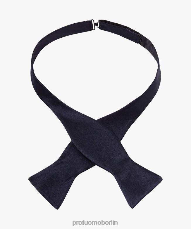 Zubehör de Profuomo Männer Selbstfliege aus Satin Marine BR442648