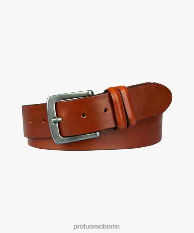 Zubehör de Profuomo Männer Jeans-Ledergürtel Cognac BR442525