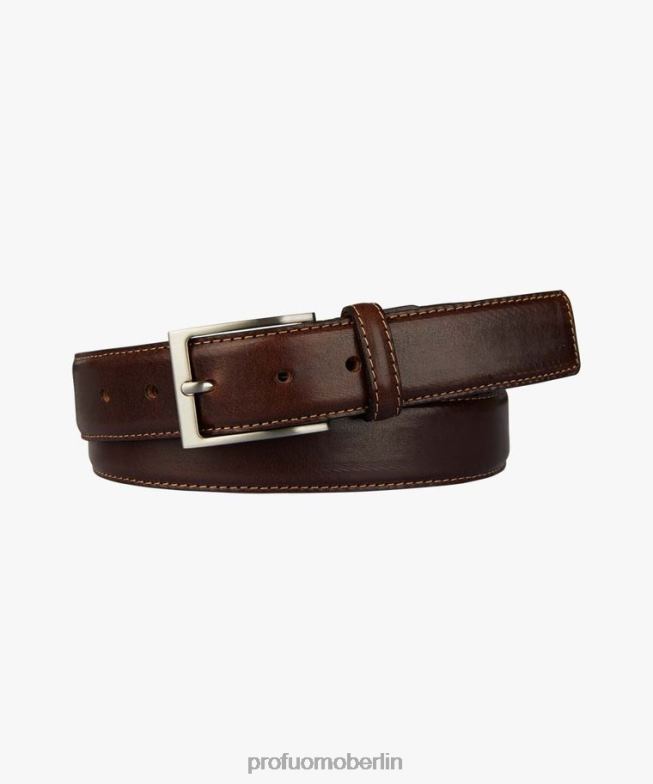 Zubehör de Profuomo Männer Ledergürtel braun BR442547