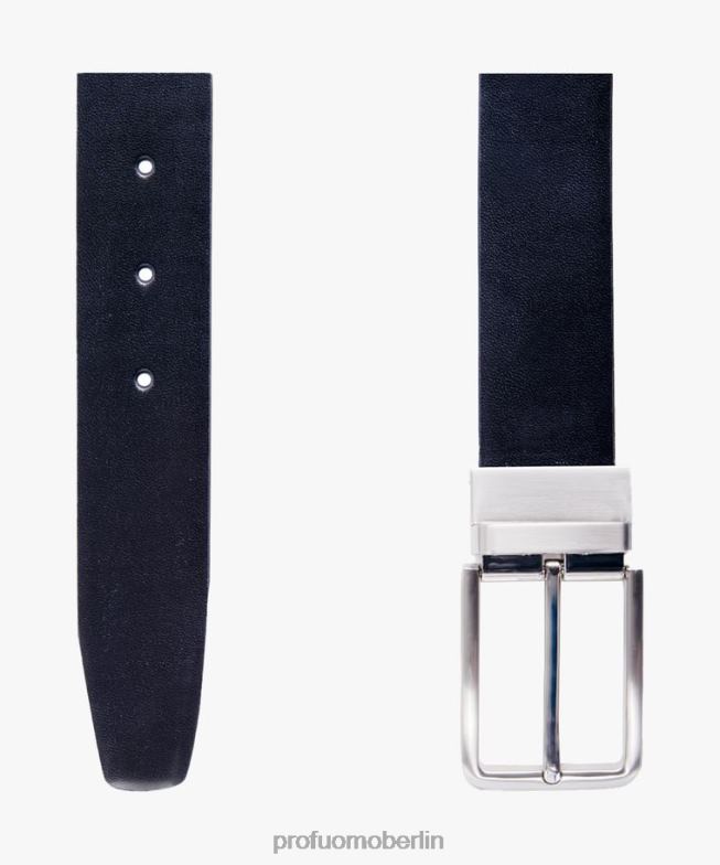 Zubehör de Profuomo Männer Wendegürtel aus Leder Schwarz BR442515