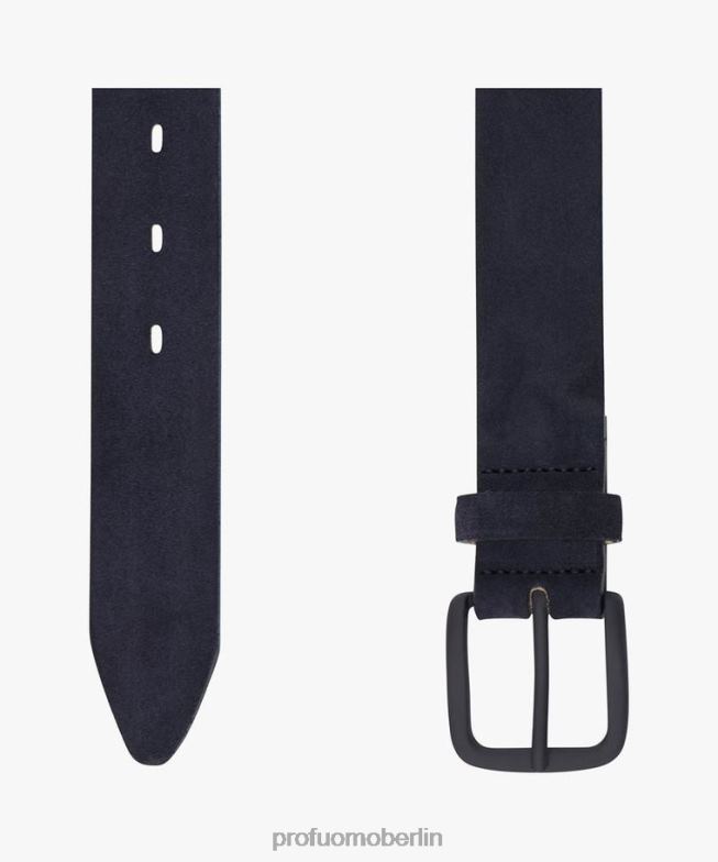 Zubehör de Profuomo Männer Wildledergürtel Marine BR442556
