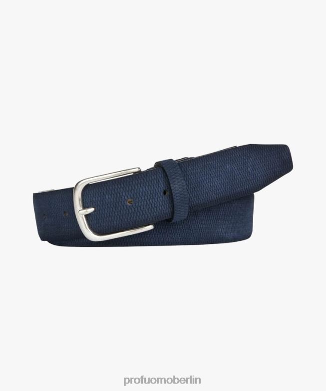 Zubehör de Profuomo Männer Wildledergürtel Marine BR442559