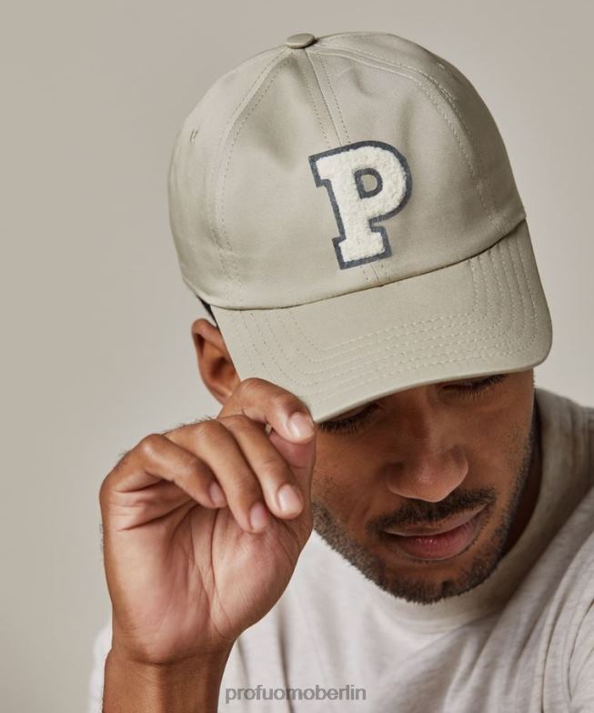 Zubehör de Profuomo Männer Kappe mit Baseball-Logo Beige BR442744