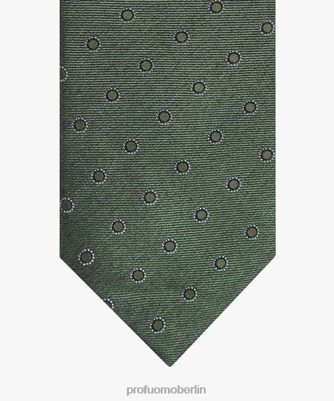 Zubehör de Profuomo Männer Krawatte aus Seide und Baumwolle Armee BR442456