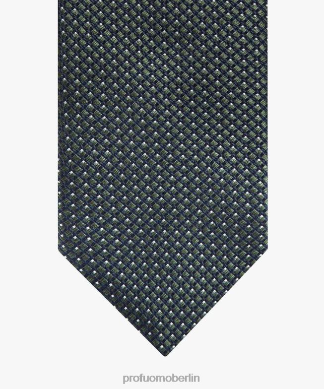 Zubehör de Profuomo Männer Krawatte aus Seide und Baumwolle Armee BR442459