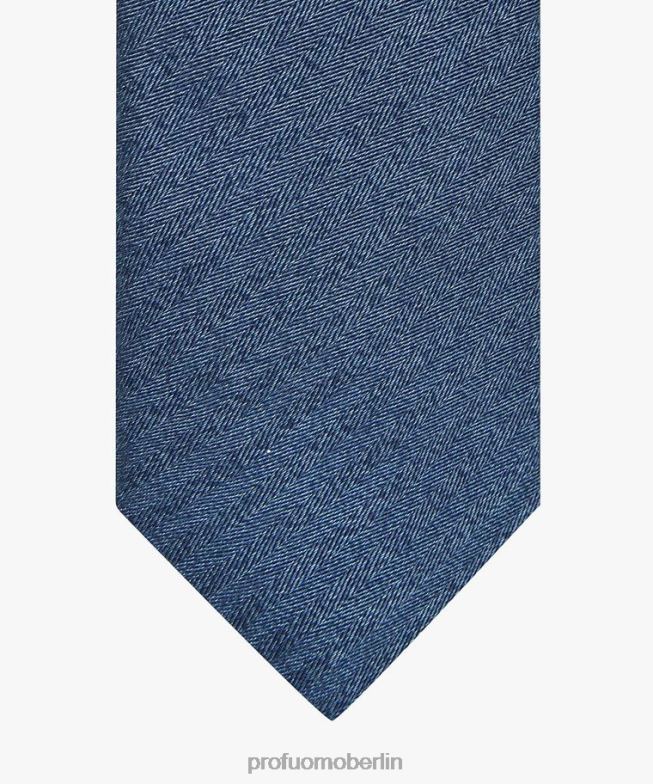 Zubehör de Profuomo Männer Krawatte aus Seide und Baumwolle Marine BR442452
