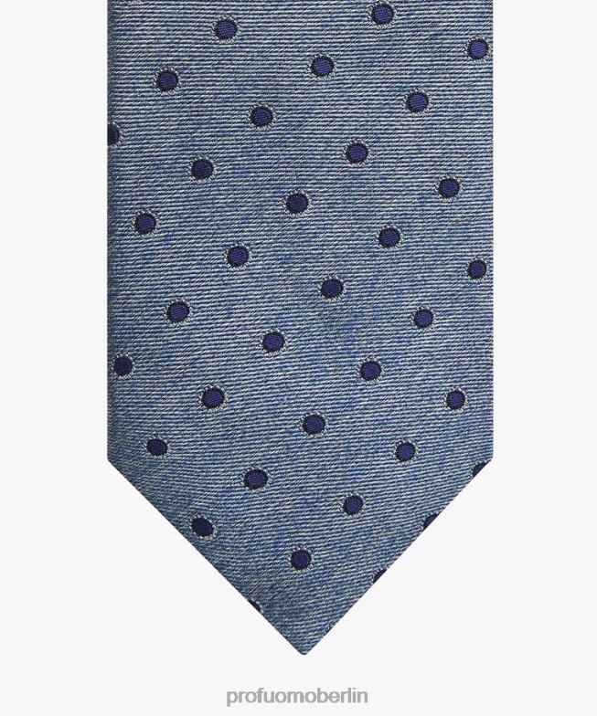 Zubehör de Profuomo Männer Krawatte aus Seide und Baumwolle Marine BR442454