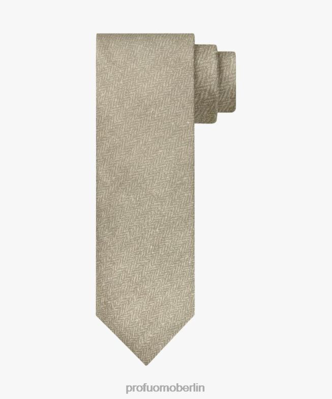 Zubehör de Profuomo Männer Krawatte mit Seidendruck Beige BR442437