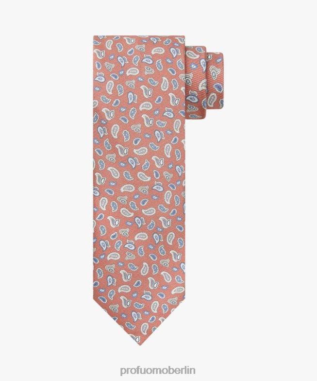 Zubehör de Profuomo Männer Krawatte mit Seidendruck Koralle BR442435