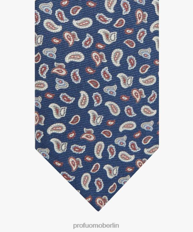 Zubehör de Profuomo Männer Krawatte mit Seidendruck Marine BR442434