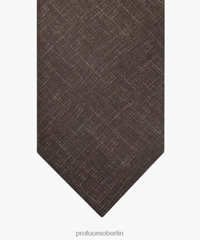 Zubehör de Profuomo Männer Krawatte mit Seidendruck braun BR442432