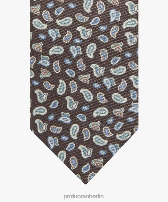 Zubehör de Profuomo Männer Krawatte mit Seidendruck braun BR442433